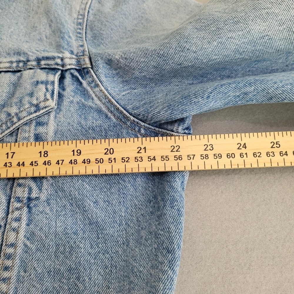 VTG Levi's Denim Blue Jean Trucker Jacket Made In USA Distressed Thrashed - Picture 10 of 13